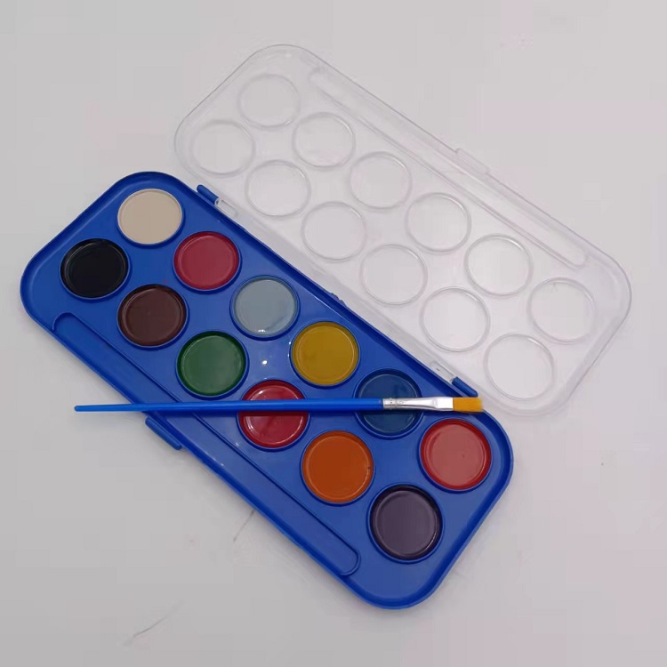 Juego de pintura de acuarela de 12 colores.