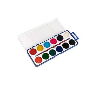 Juego de pinturas de acuarela de 12 colores.