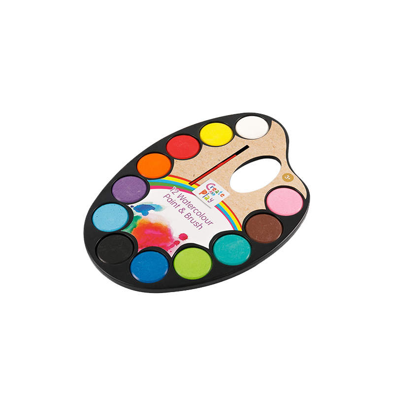 Pastel de pintura de acuarelas sólidas de 24 colores para estudiantes