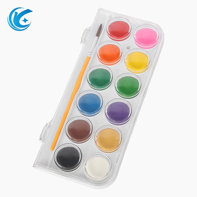 Pintura de acuarela sólida Shimmer de 12 colores